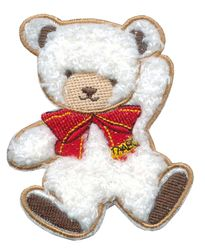 Nažehľovacie aplikácie veľké – medvedík biely